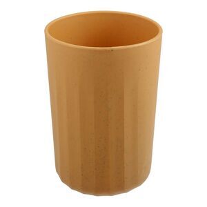 Bathroom Smooth Lines Wheat Straw Toothpaste Tumbler Yellow 4.09''x2.80''